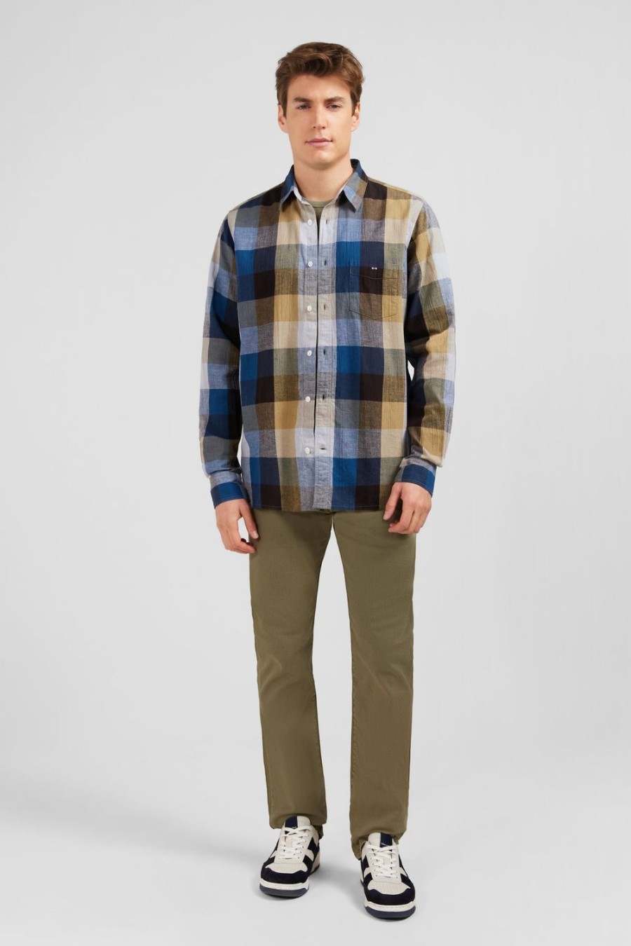 Eden Park Blue Checked Shirt | Shirts