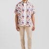 Eden Park White Shirt With Exclusive Floral Print | Short-Sleeved Shirts