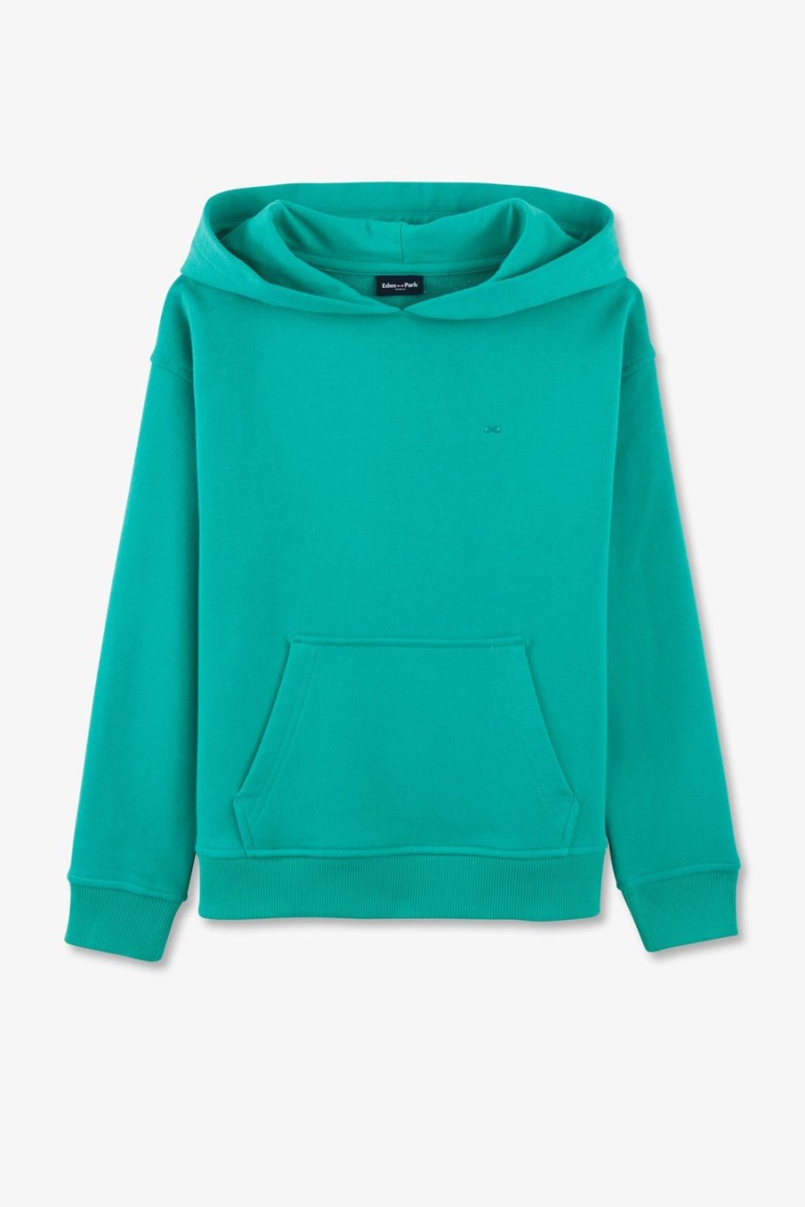 Eden Park Green Screen-Printed Hoodie Sweatshirt In Fleece | Children