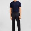 Eden Park Regular Dark Grey Wool Trousers With Broken Fold | Pants