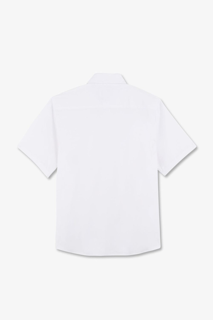 Eden Park White Short-Sleeved Cotton Shirt In Oversized Fit | Shirts