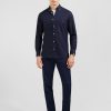 Eden Park Navy Blue Shirt With Floral Elbow Patches | Shirts