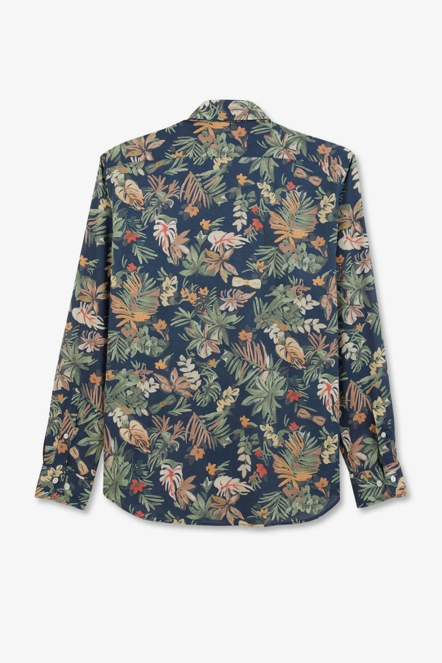 Eden Park Leaf Printed Cotton Voile Shirt | Shirts