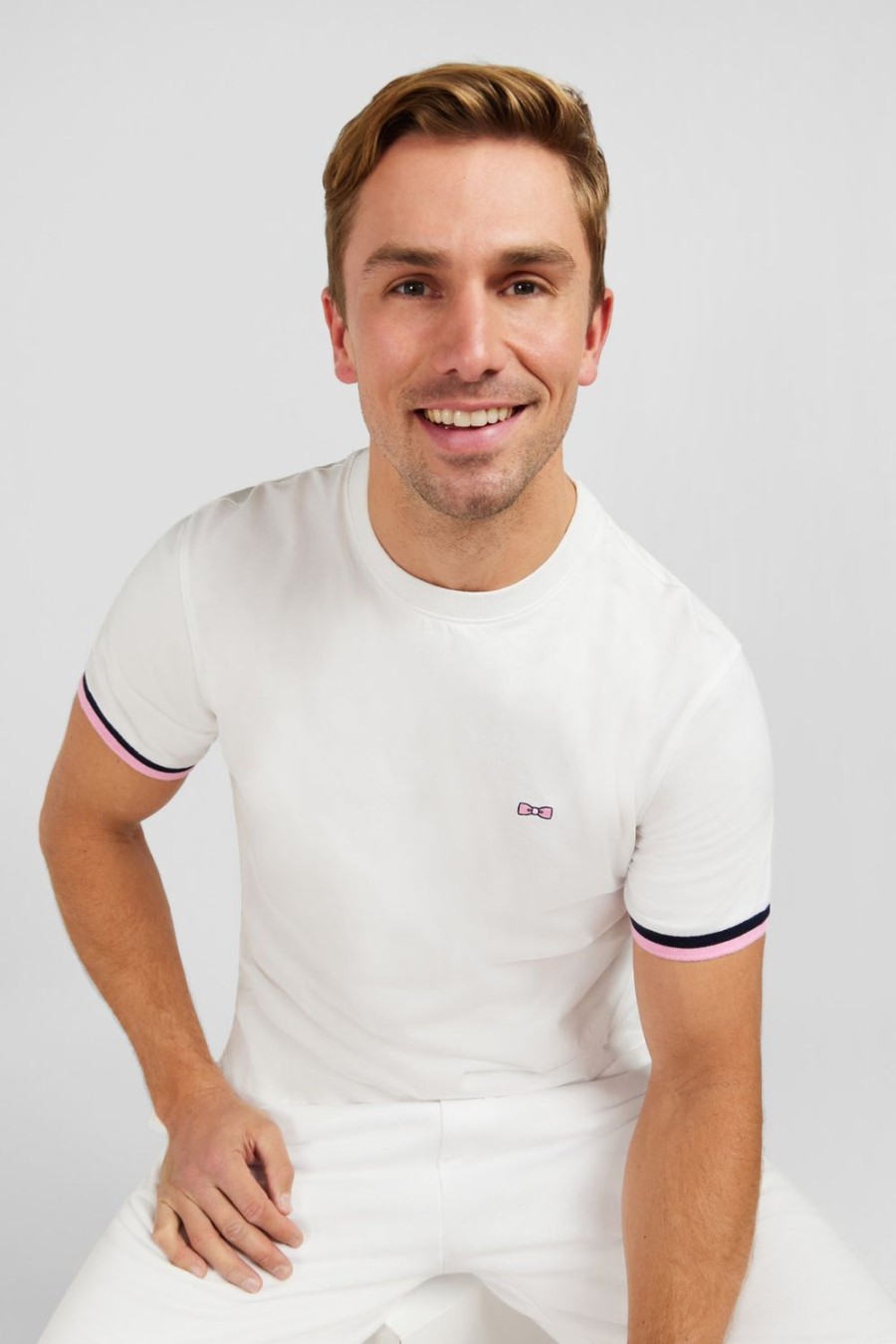 Eden Park White T-Shirt With Eden Park Embroidery | T-Shirts