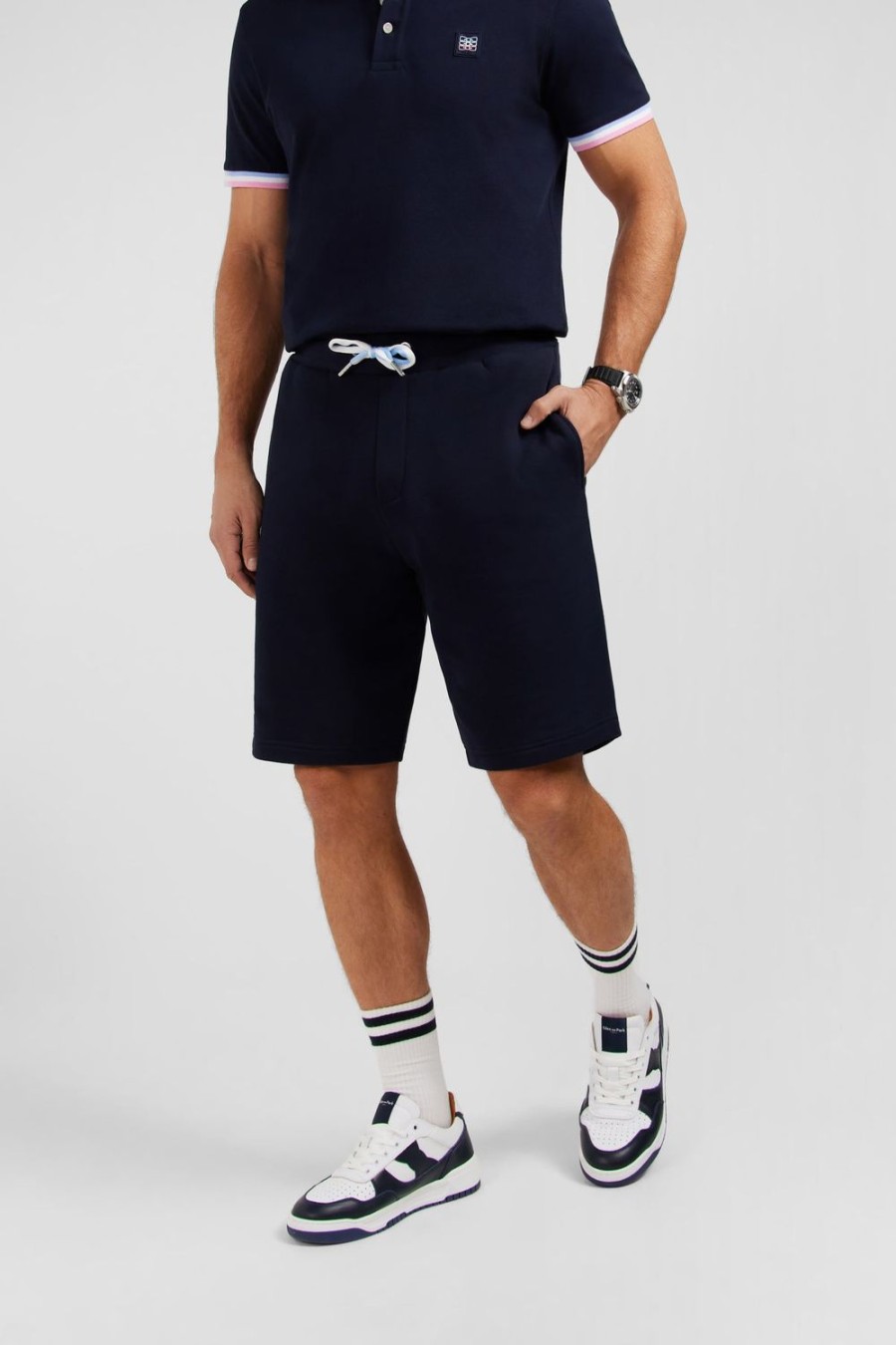 Eden Park Navy Blue Fleece Shorts | Shorts & Bermudas