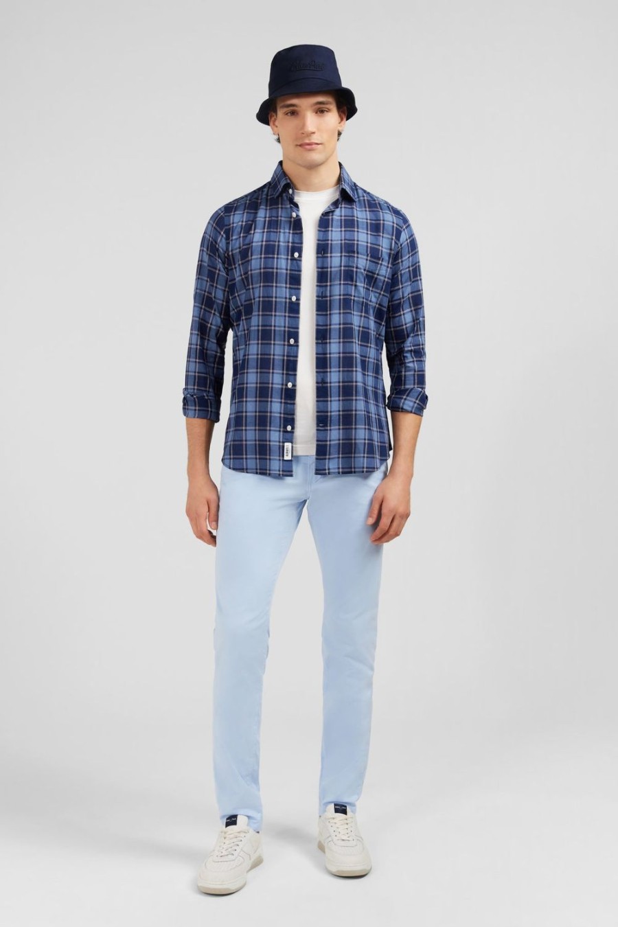 Eden Park Blue Checked Shirt | Shirts