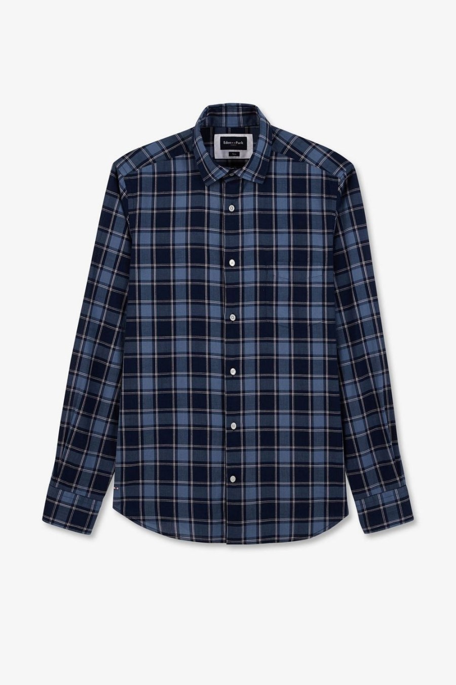 Eden Park Blue Checked Shirt | Shirts