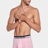 Eden Park Pack Of 2 Plain Pink And Blue Boxer Shorts With Contrasting Waistband | Underwear