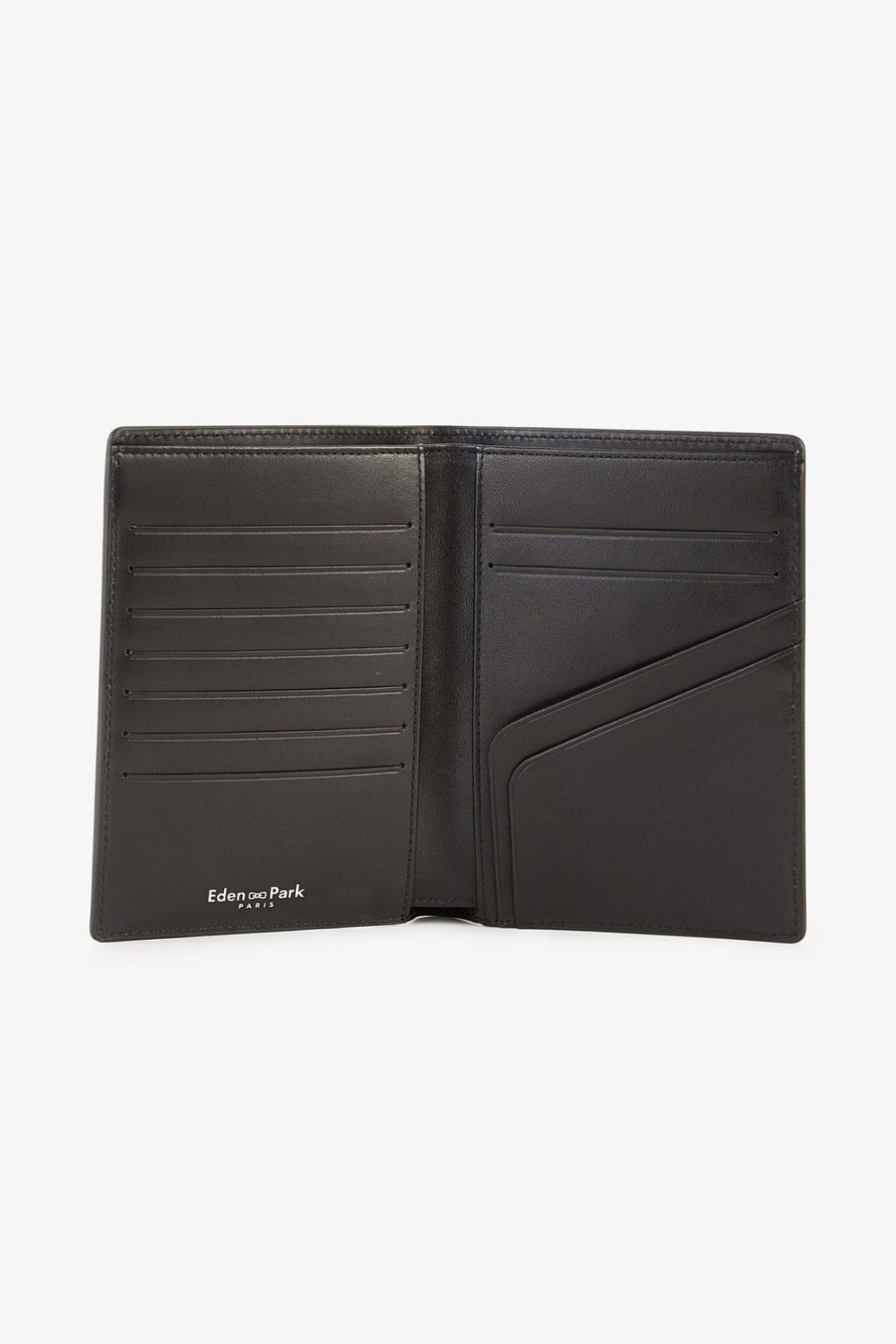 Eden Park Black Leather Passport Wallet | Portfolios