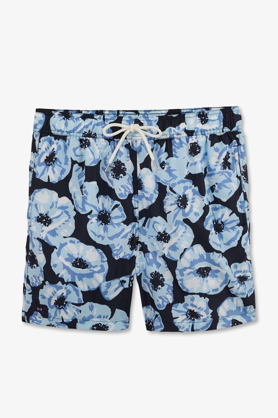 Eden Park Blue Swim Shorts With Exclusive Floral Print | Swimwear