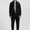 Eden Park Navy Zipped Jacket With Classic Collar | Coats