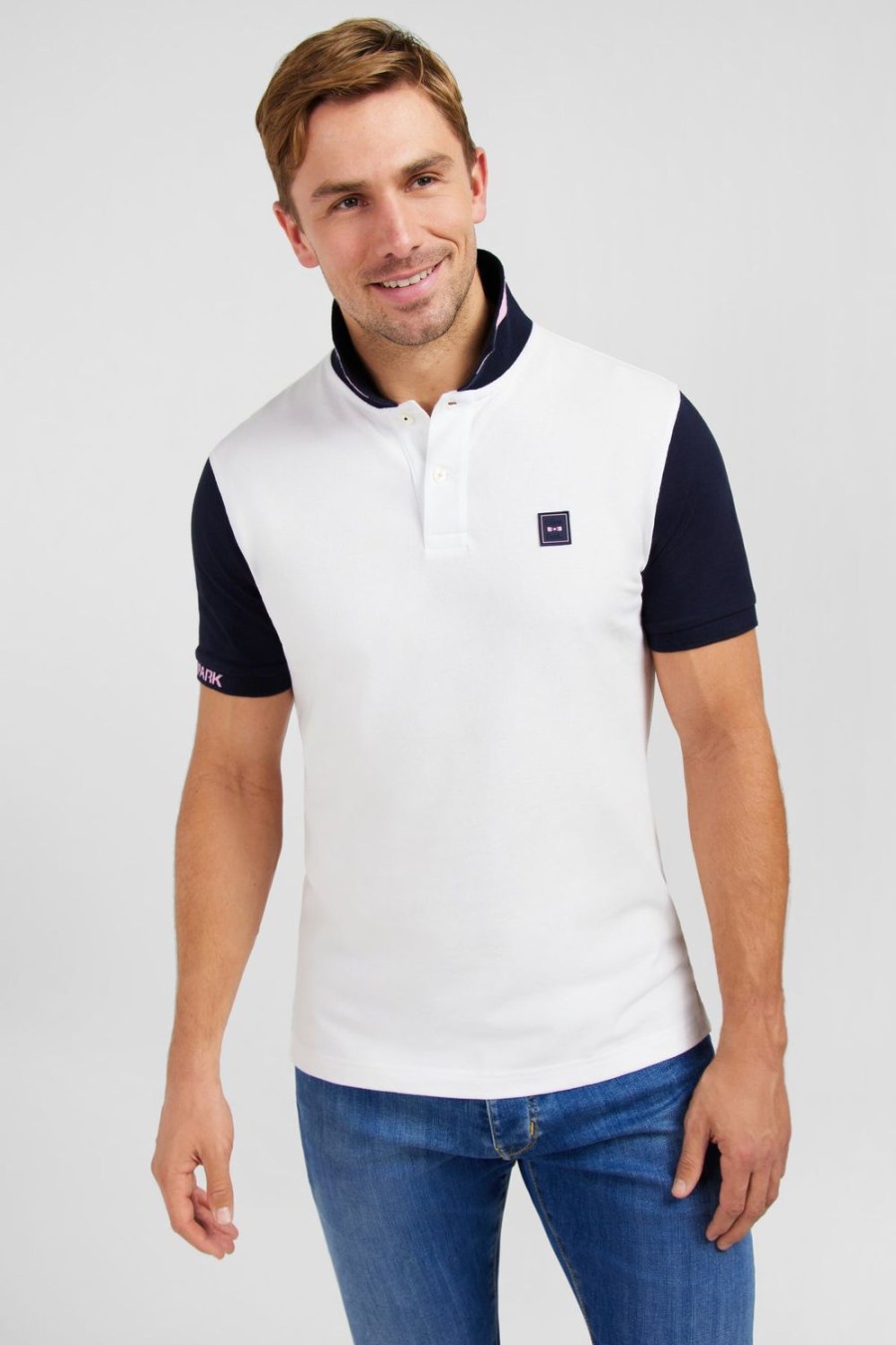 Eden Park White Cotton Short-Sleeved Polo Shirt | Polos