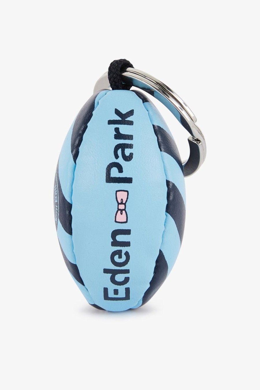 Eden Park Blue Rugby Ball Keyring With Stripe And Screen-Printed | Key Chains