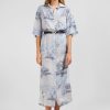 Eden Park Blue Lyocell Shirt Dress With Palm Trees Print | Dresses