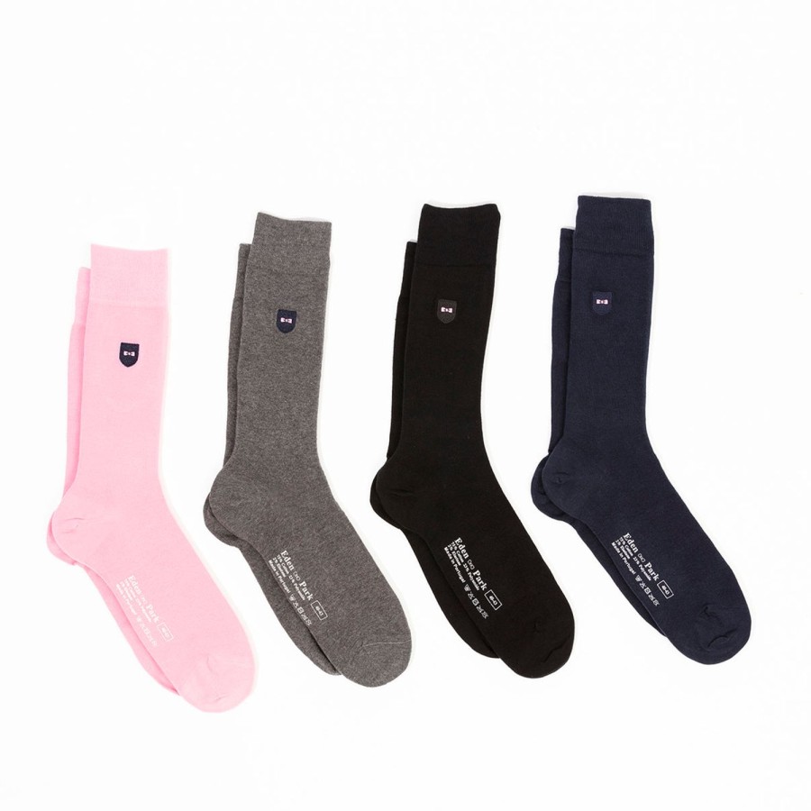 Eden Park Coffret De Quatre Paires De Chaussettes Unies | Socks