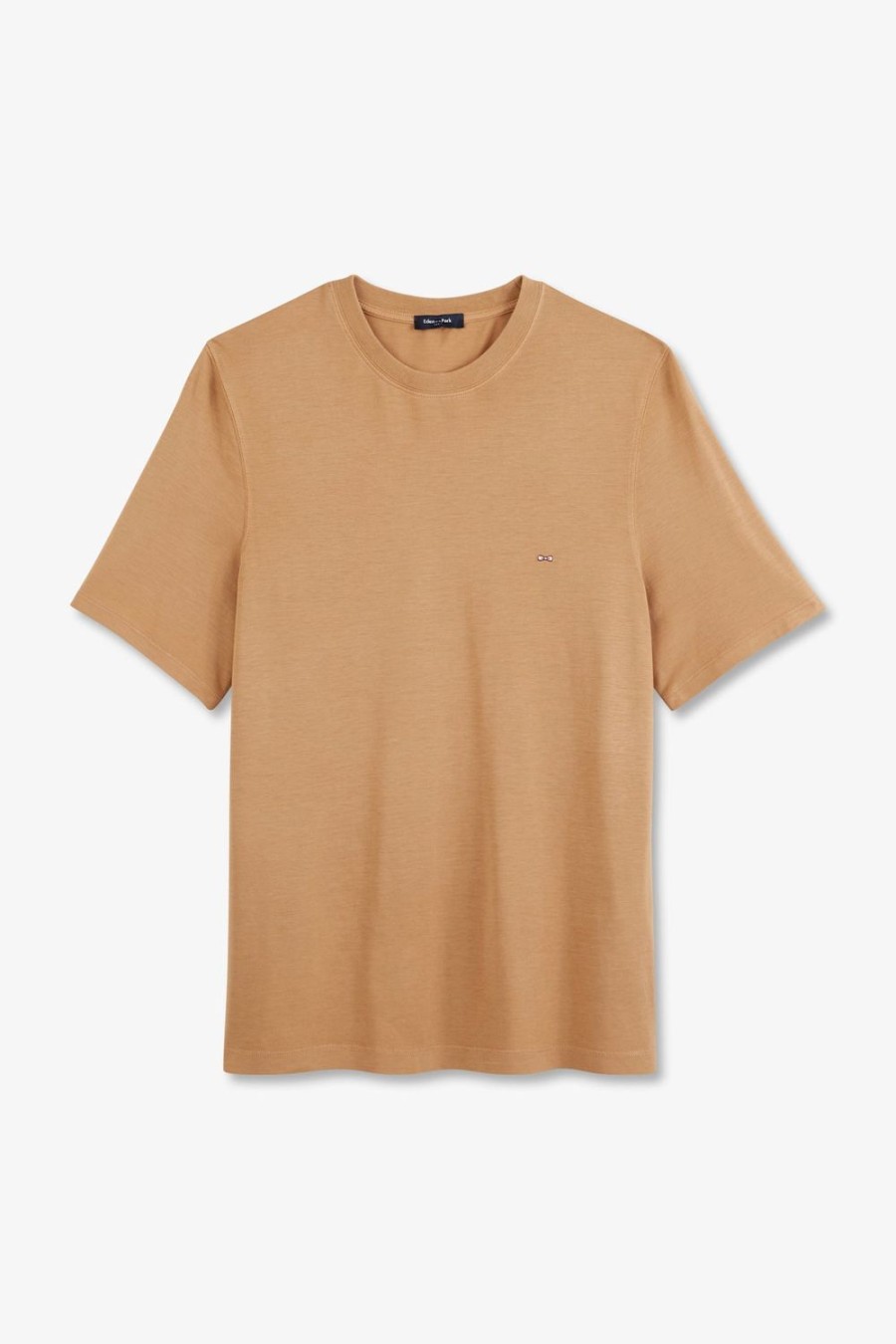 Eden Park Plain Beige Short-Sleeved T-Shirt | T-Shirts