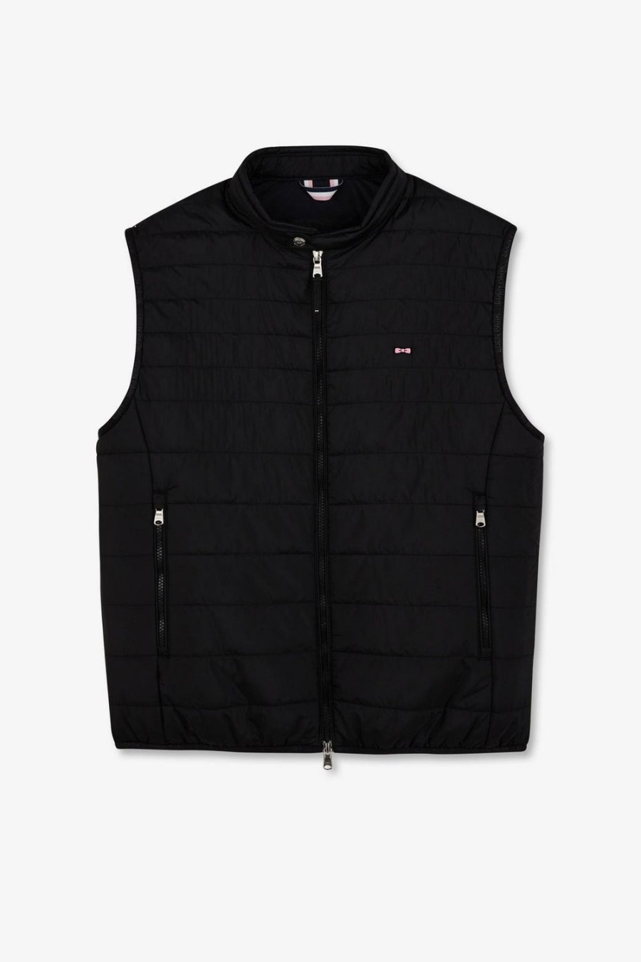 Eden Park Black Sleeveless Puffa Jacket | Coats