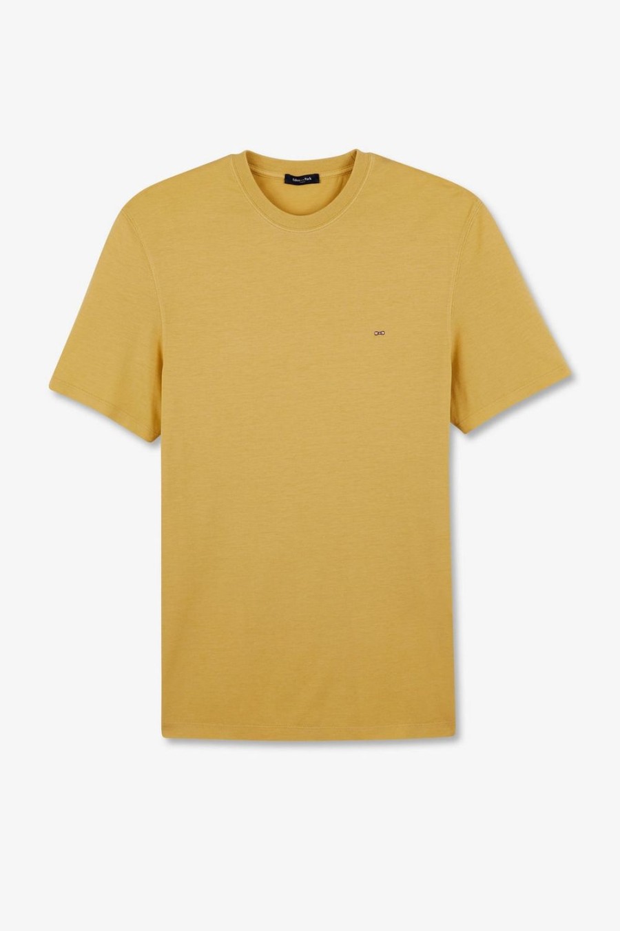 Eden Park Plain Yellow Short-Sleeved T-Shirt | T-Shirts