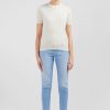 Eden Park Plain Light Grey Short-Sleeved Jumper | Sweaters