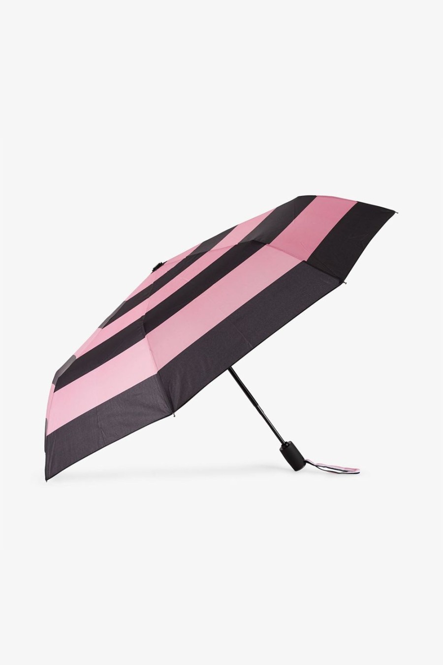 Eden Park Pink Folding Umbrella With Stripes | Umbrellas