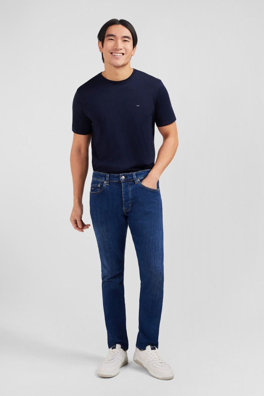 Eden Park Blue Jeans In Stretch Cotton | Pants