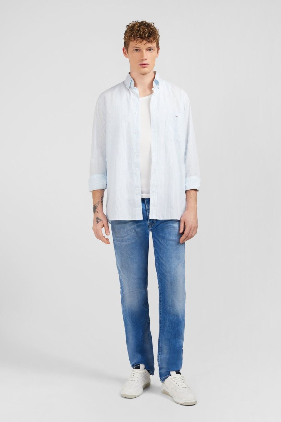 Eden Park Light Blue Striped Shirt | Shirts