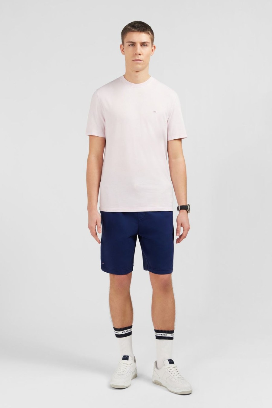 Eden Park Plain Pink Short-Sleeved T-Shirt | T-Shirts