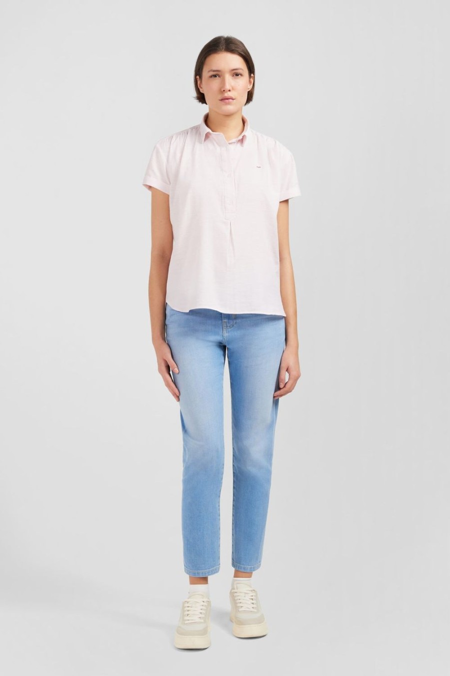 Eden Park Pink Short-Sleeved Blouse | Shirts