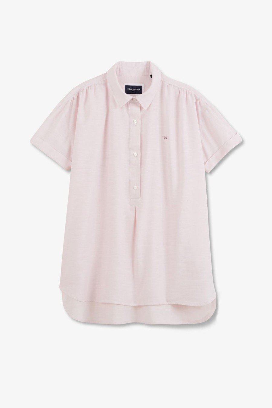 Eden Park Pink Short-Sleeved Blouse | Shirts