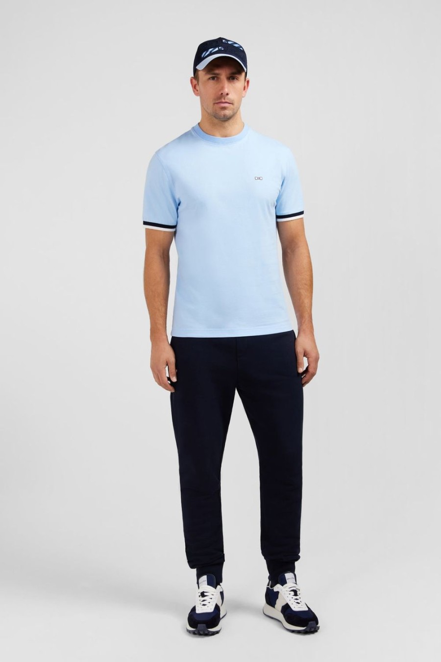 Eden Park Blue T-Shirt With Eden Park Embroidery | T-Shirts