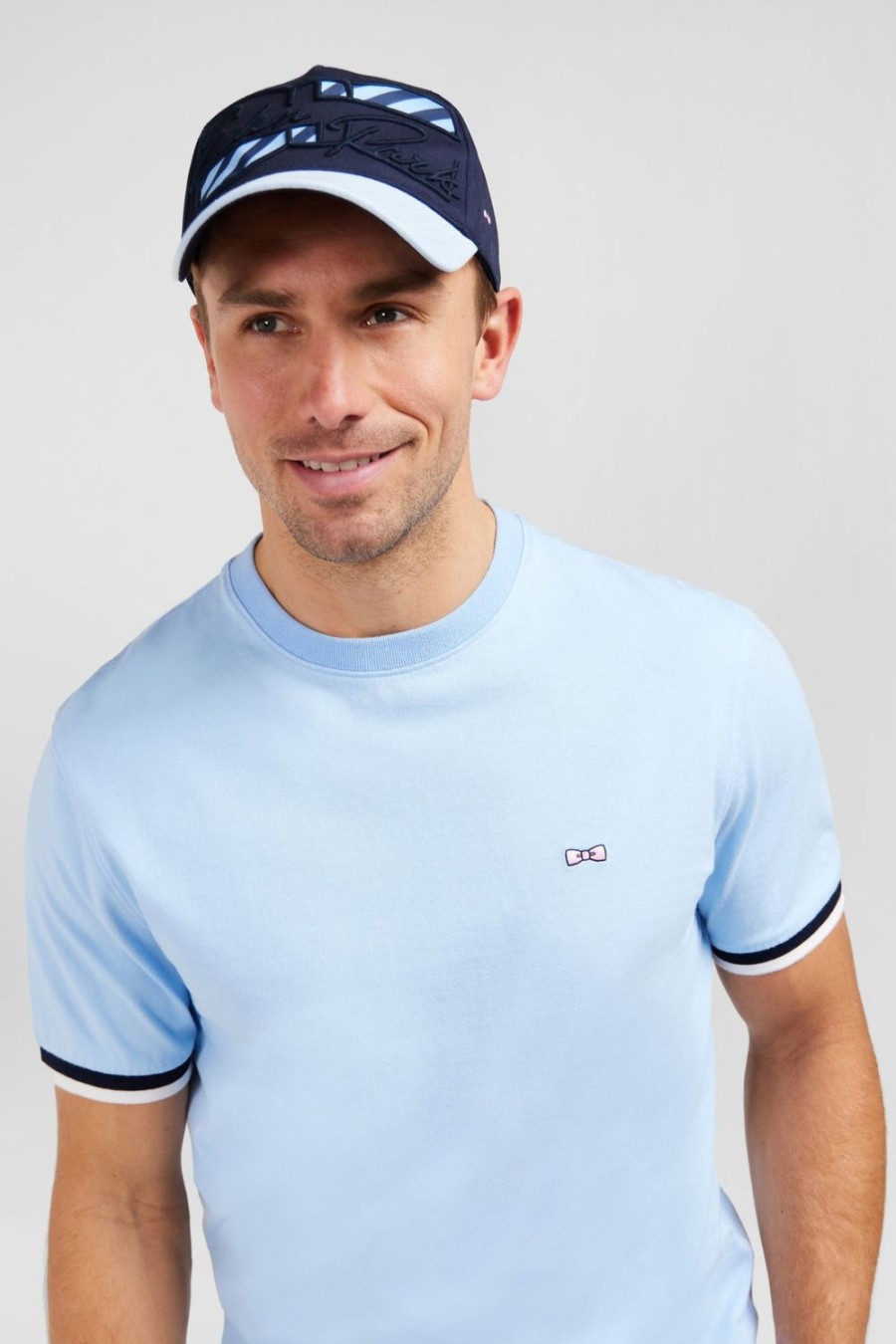 Eden Park Blue T-Shirt With Eden Park Embroidery | T-Shirts