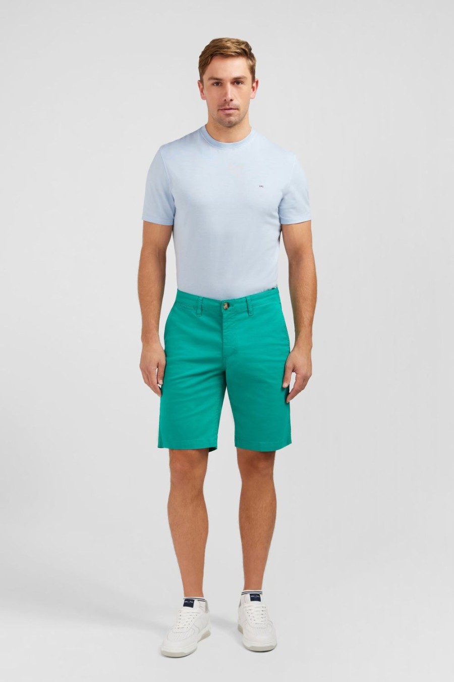 Eden Park Plain Green Bermuda Shorts | Shorts & Bermudas