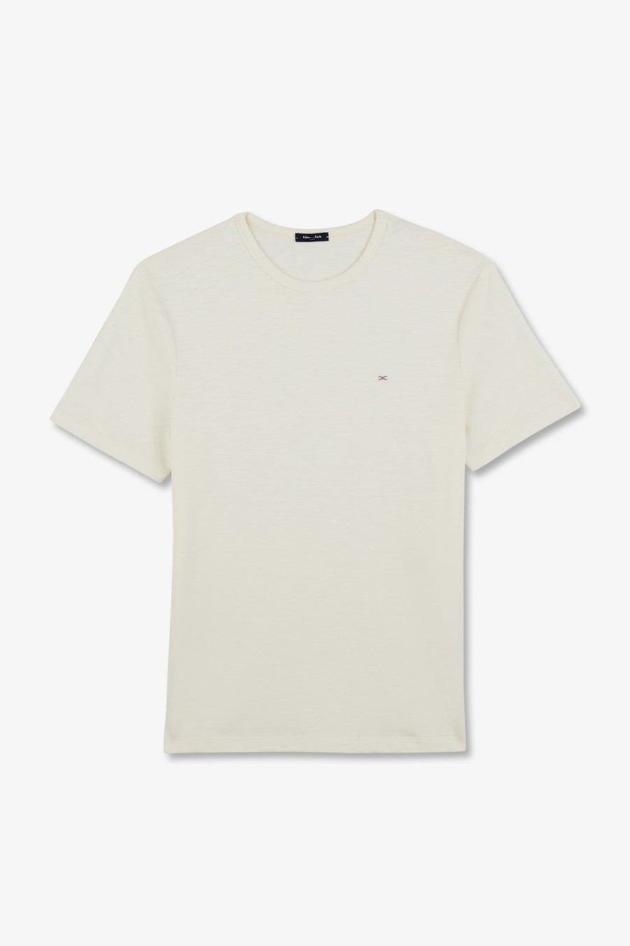 Eden Park Ecru T-Shirt In Flamme Cotton | T-Shirts