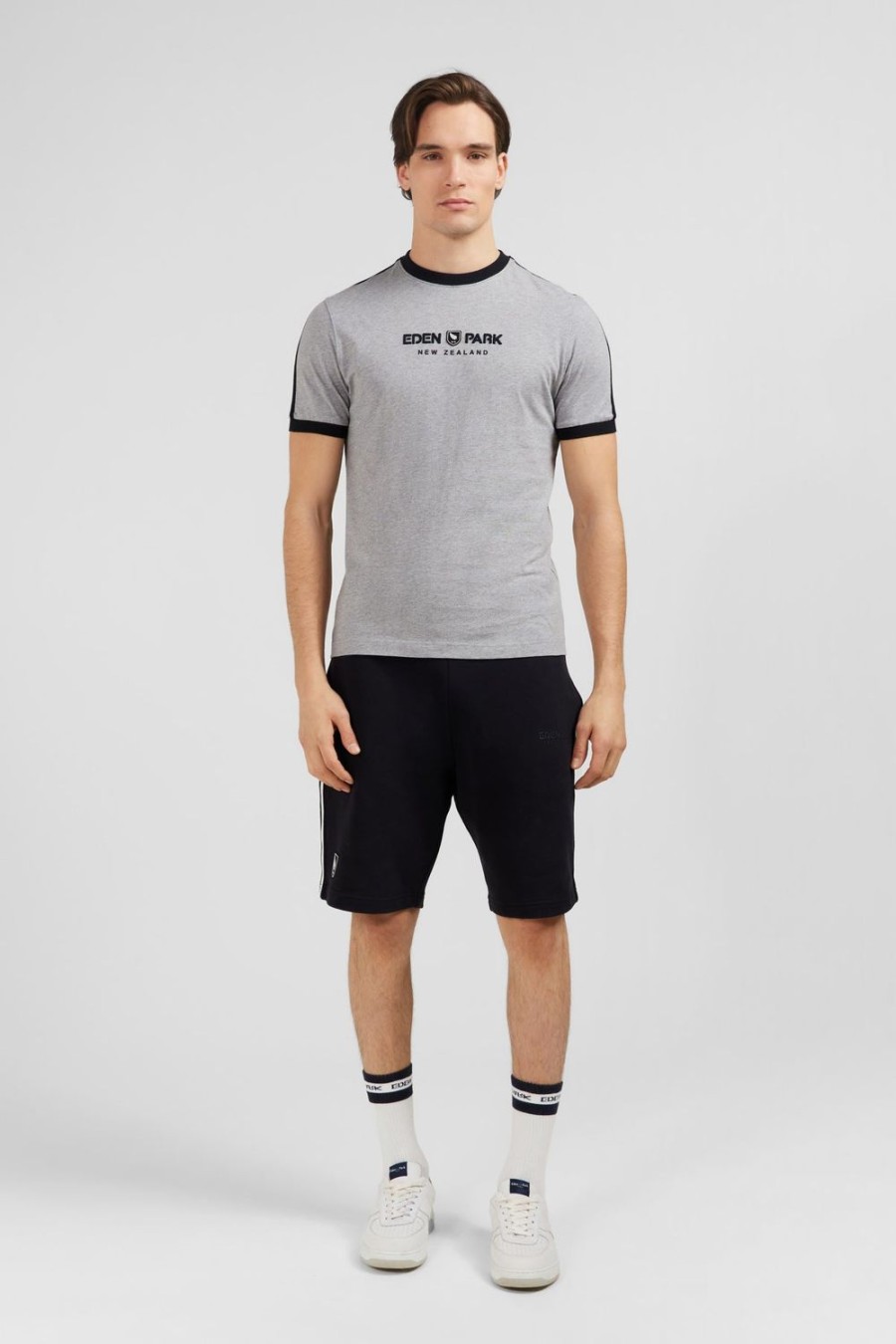 Eden Park Light Grey T-Shirt With Eden Park New Zealand Lettering | T-Shirts