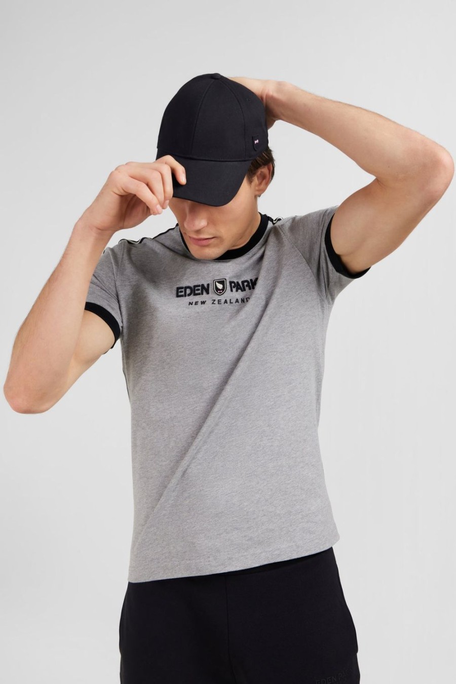 Eden Park Light Grey T-Shirt With Eden Park New Zealand Lettering | T-Shirts