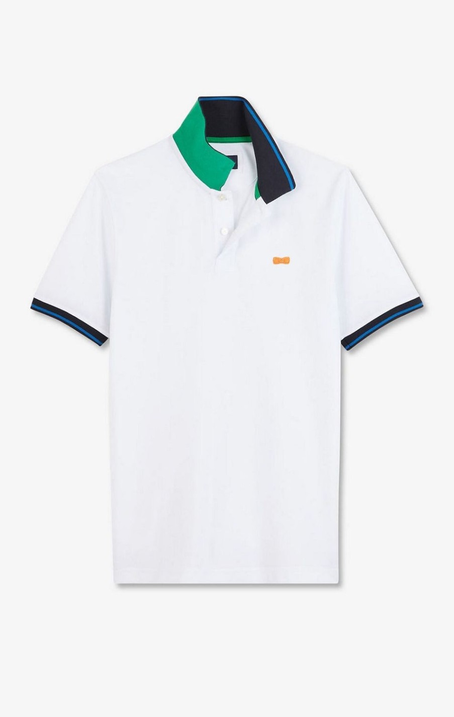 Eden Park White Short-Sleeved Polo Shirt | Polos