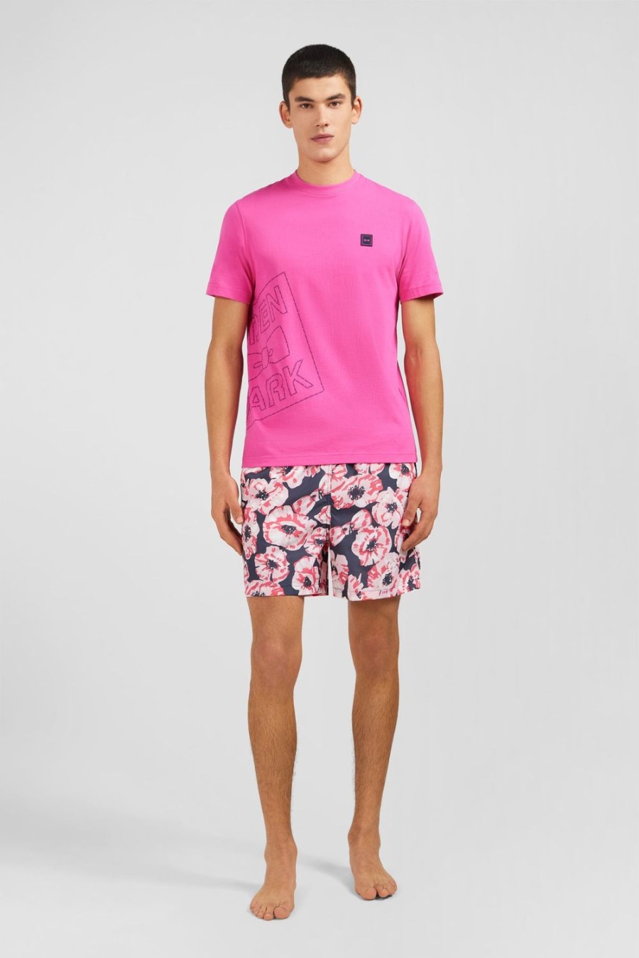 Eden Park Pink T-Shirt With Eden Park Print | T-Shirts