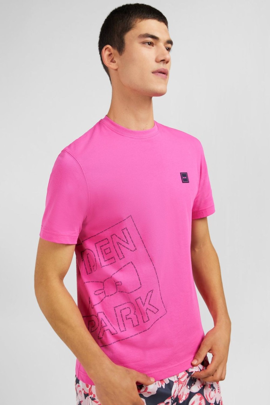 Eden Park Pink T-Shirt With Eden Park Print | T-Shirts