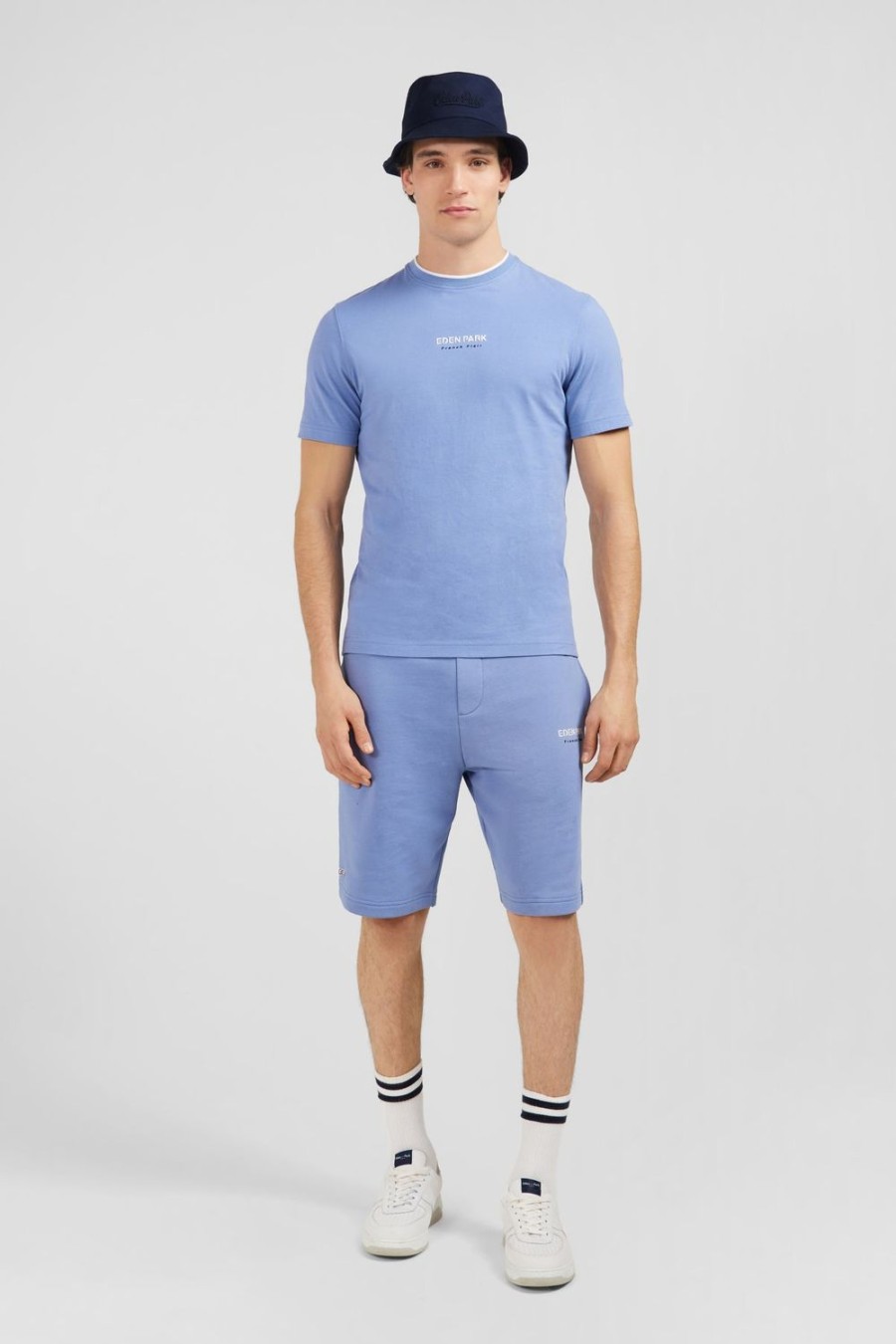 Eden Park Plain Blue Short-Sleeved T-Shirt | T-Shirts