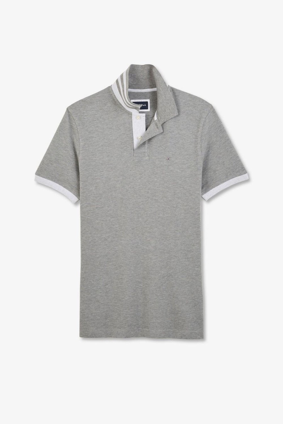 Eden Park Grey Short-Sleeved Polo Shirt | Polos