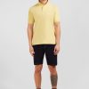 Eden Park Plain Yellow Short-Sleeved Polo Shirt | Polos