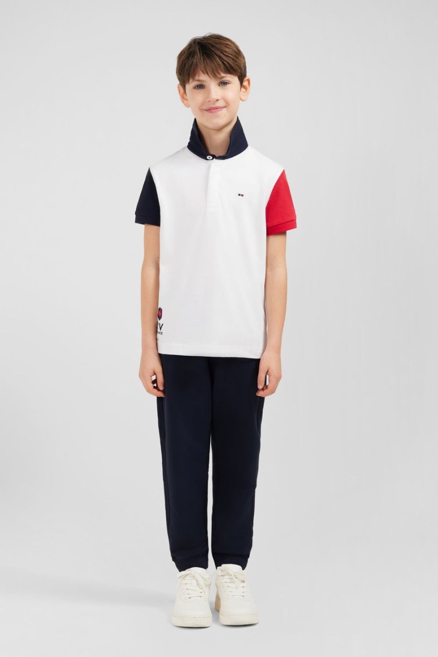 Eden Park Xv De France Short Sleeves Rugby Shirt In Pima Cotton | Children