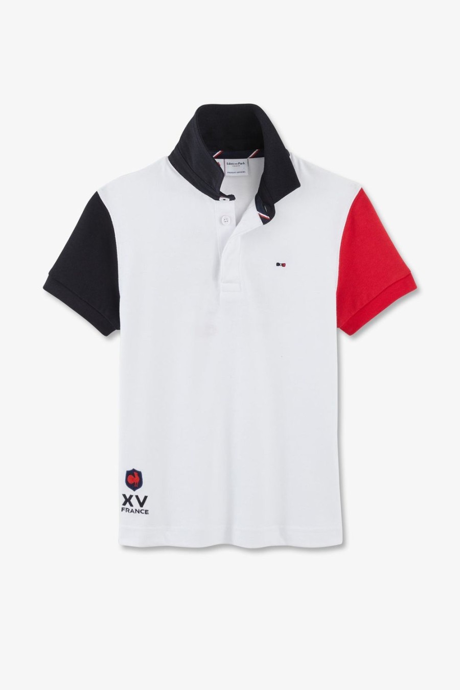 Eden Park Xv De France Short Sleeves Rugby Shirt In Pima Cotton | Children