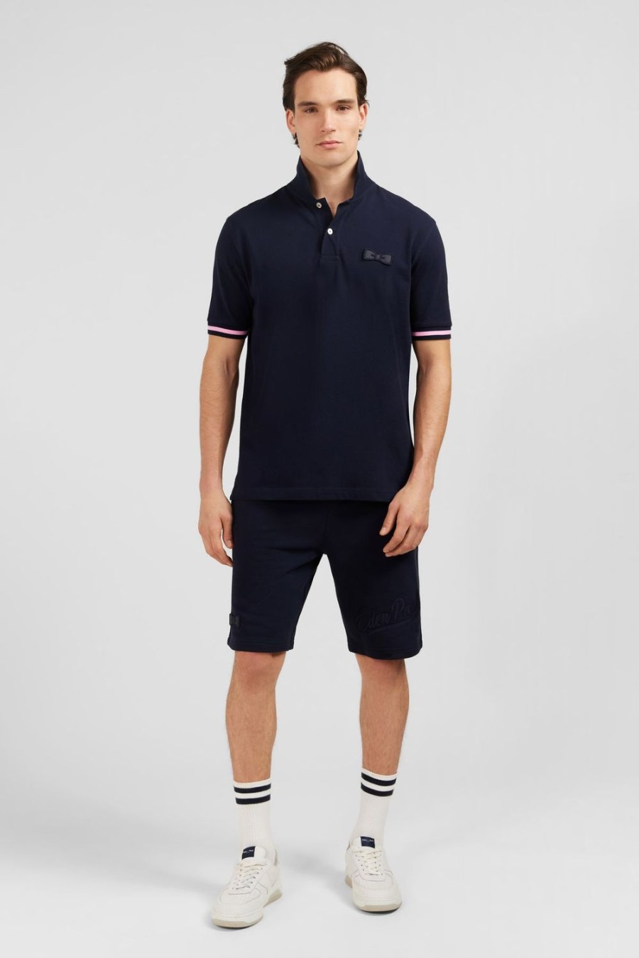 Eden Park Navy Blue Short-Sleeved Polo Shirt | Polos