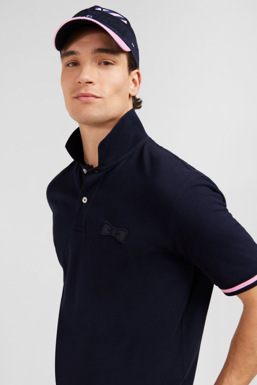 Eden Park Navy Blue Short-Sleeved Polo Shirt | Polos