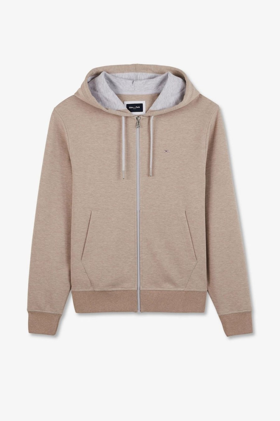 Eden Park Beige Zip Sweatshirt With Hood | Sweatshirts