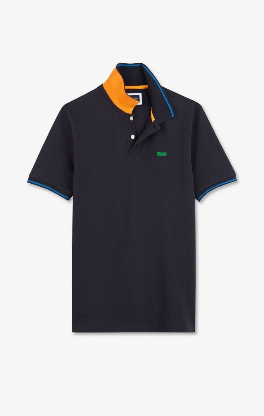 Eden Park Navy Blue Short-Sleeved Polo Shirt | Polos