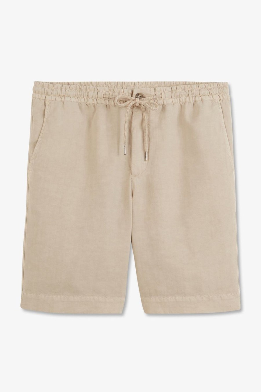 Eden Park Beige Bermuda Shorts With Elasticated Waist | Shorts & Bermudas