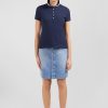 Eden Park Dark Blue Cotton Pima Short-Sleeved Polo Shirt | Polos