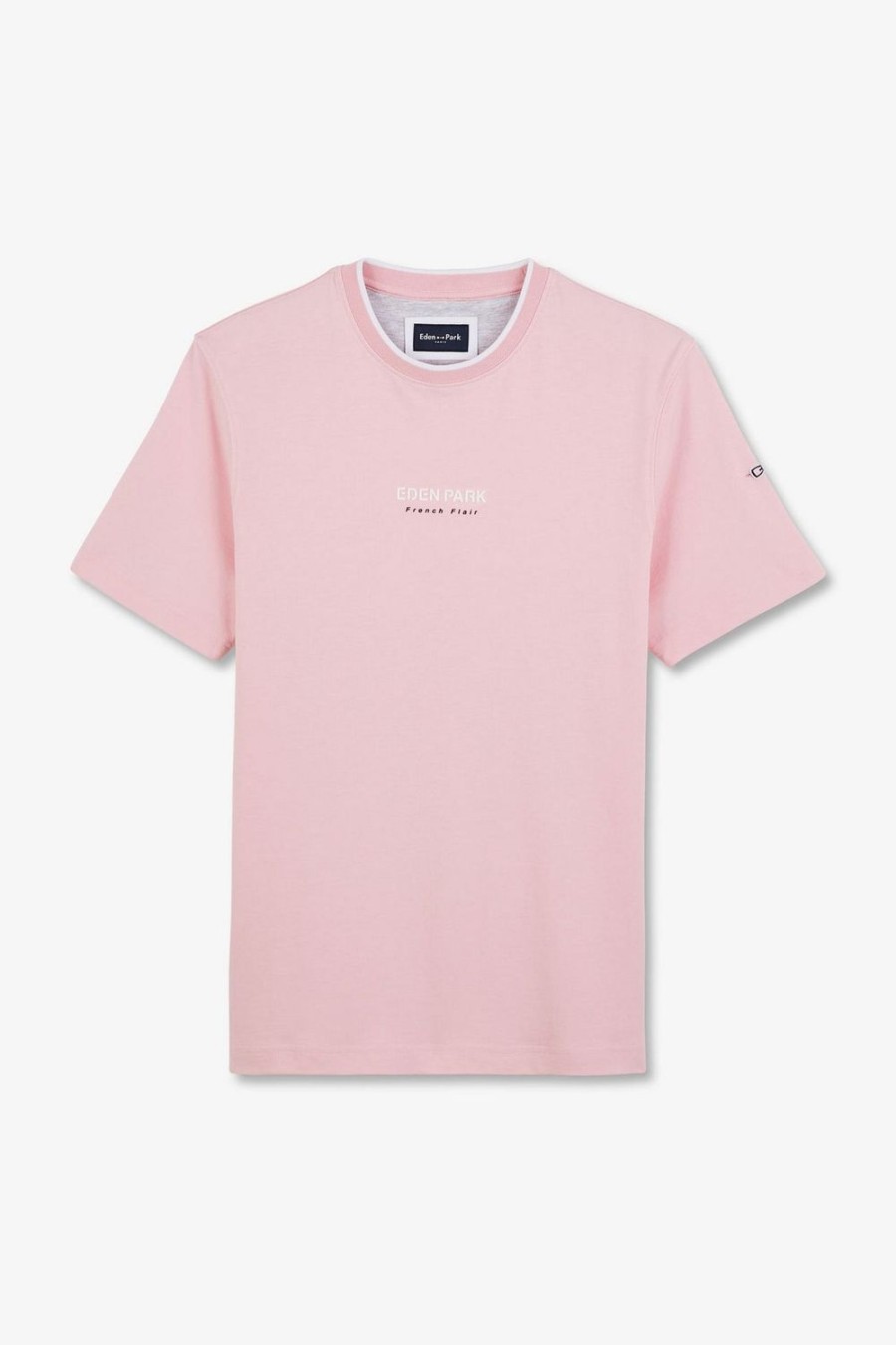 Eden Park Plain Pink Short-Sleeved T-Shirt | T-Shirts